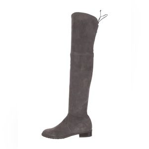 Stuart Weitzman over the knee gray boots